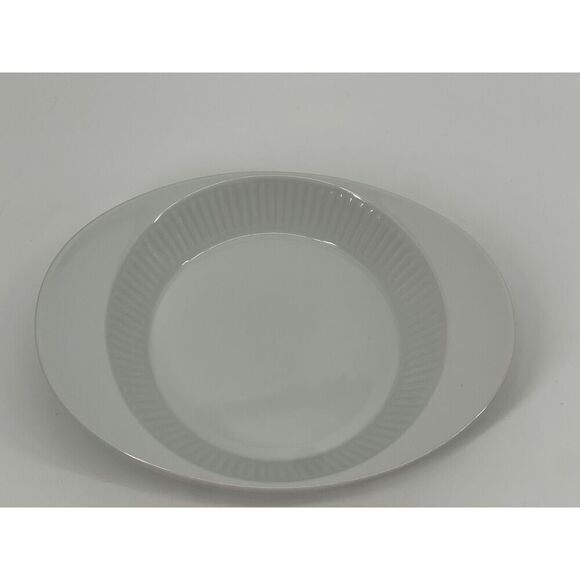 Dansk Fluted White Cafe Augratin Baking Dish Ribbed Shallow Casserole Japan 10” - Picture 2 of 5